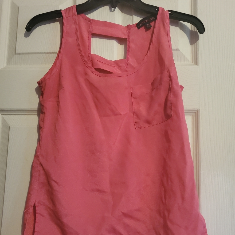 Material Girl XS Ladies Top with Cut Out Back